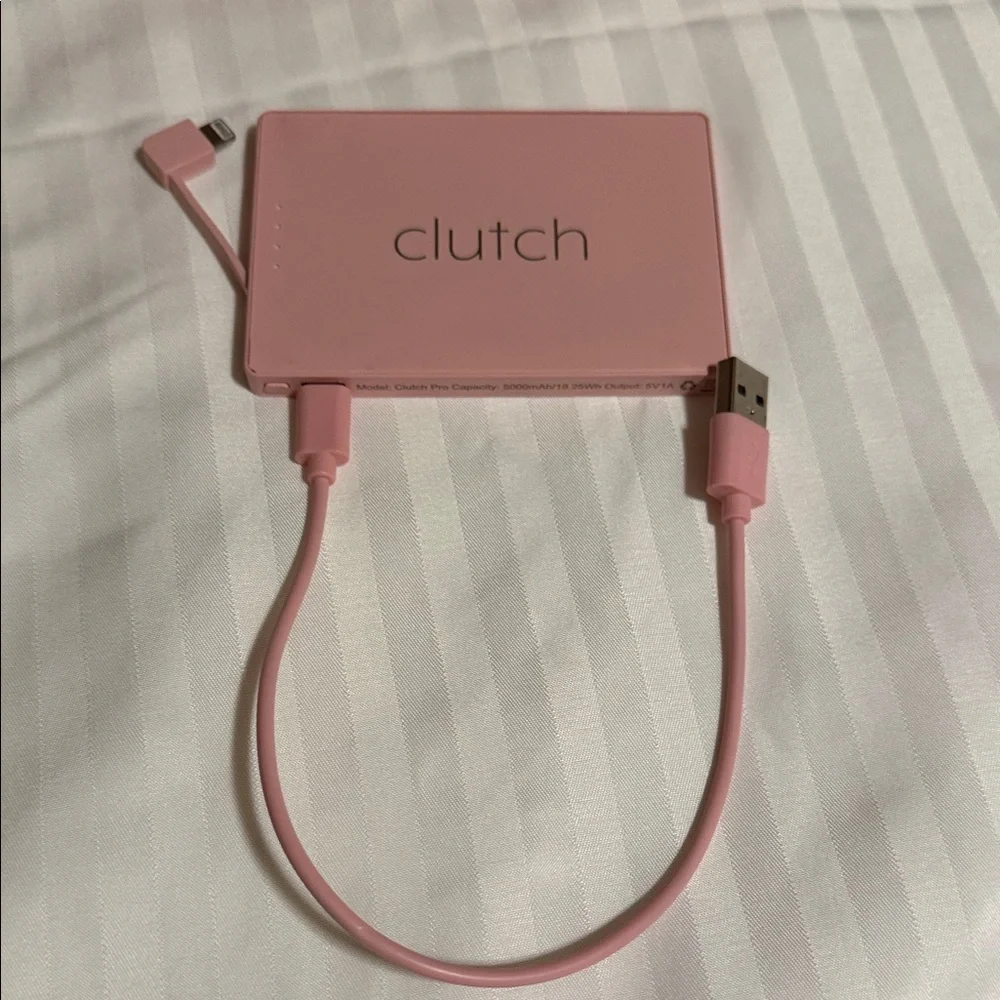 Clutch Portable Power Bank Charger in Pink